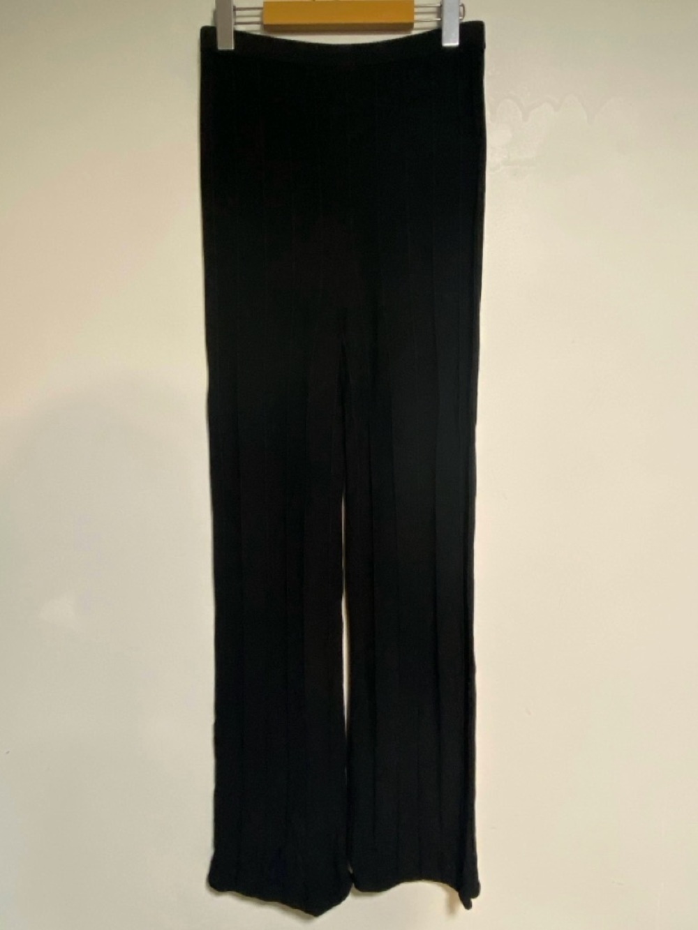 Dynamite Black Ribbed Pull-On Wide Leg Pants Size P/S - Picture 6 of 10